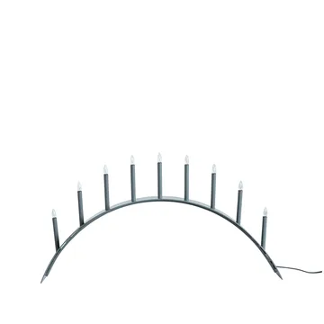 Spica Bow 9 adventslysestake - Grå - SMD Design