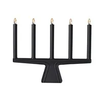 Stella 5 adventslysestake 41 cm - Svart - SMD Design