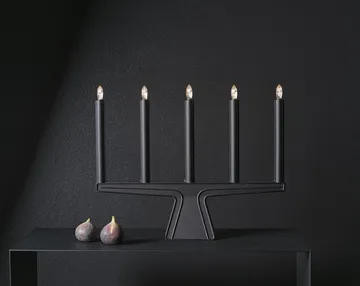 Stella 5 adventslysestake 41 cm - Svart - SMD Design