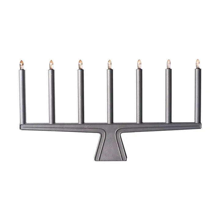 Stella 7 adventslysestake 60 cm - Rå aluminium - SMD Design