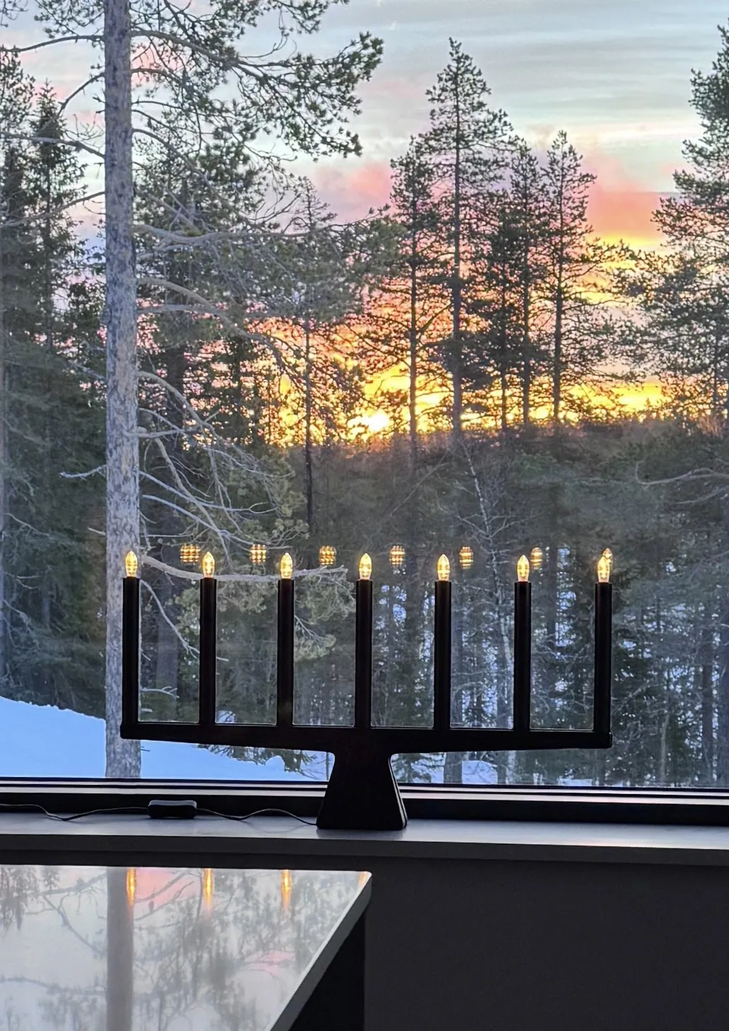 Stella 7 adventslysestake 60 cm, Svart SMD Design