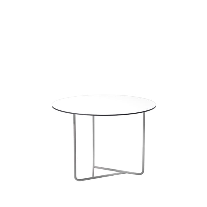 Tellus sofabord - hvit, kromstativ, H 44 D 64 - SMD Design