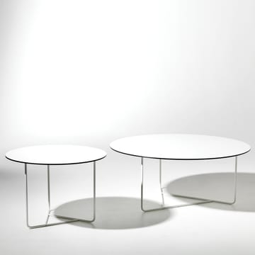 Tellus sofabord - hvit, kromstativ, H 44 D 64 - SMD Design