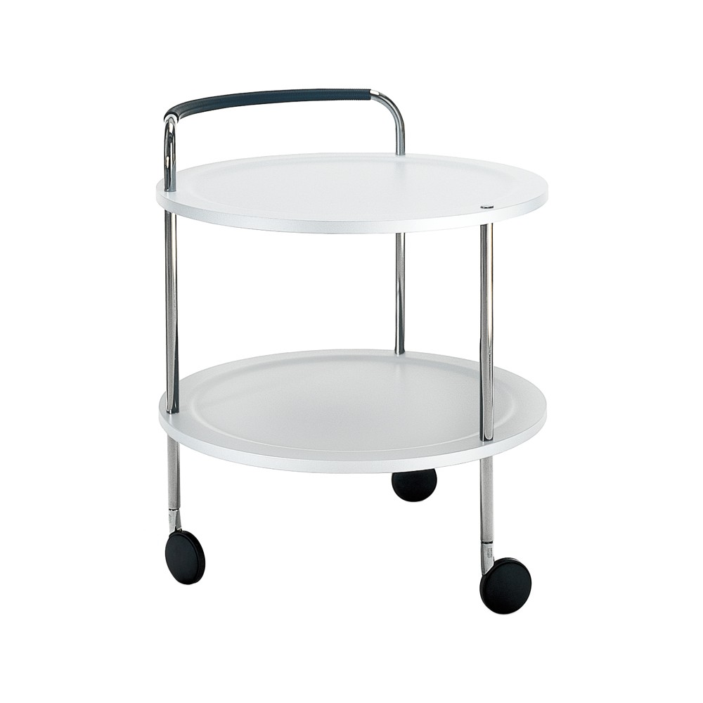 SMD Design Trolley Round basic serveringsvogn hvit, kromstativ