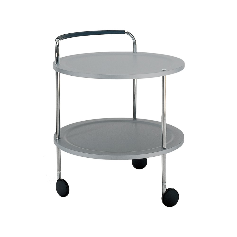 SMD Design Trolley Round basic serveringsvogn lysegrå, kromstativ