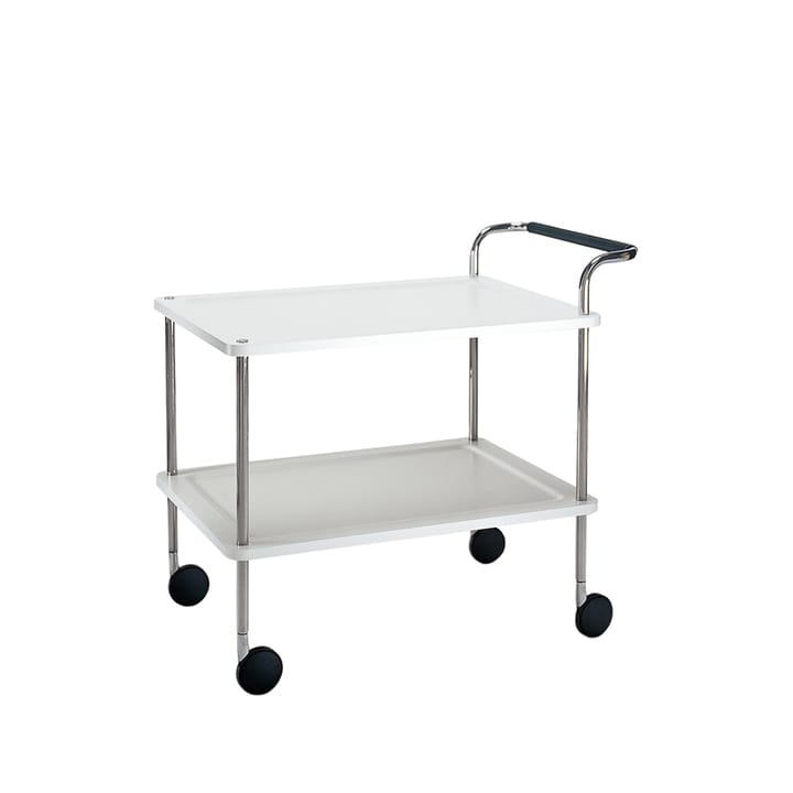 Trolley Square serveringsvogn - hvit, kromstativ - SMD Design