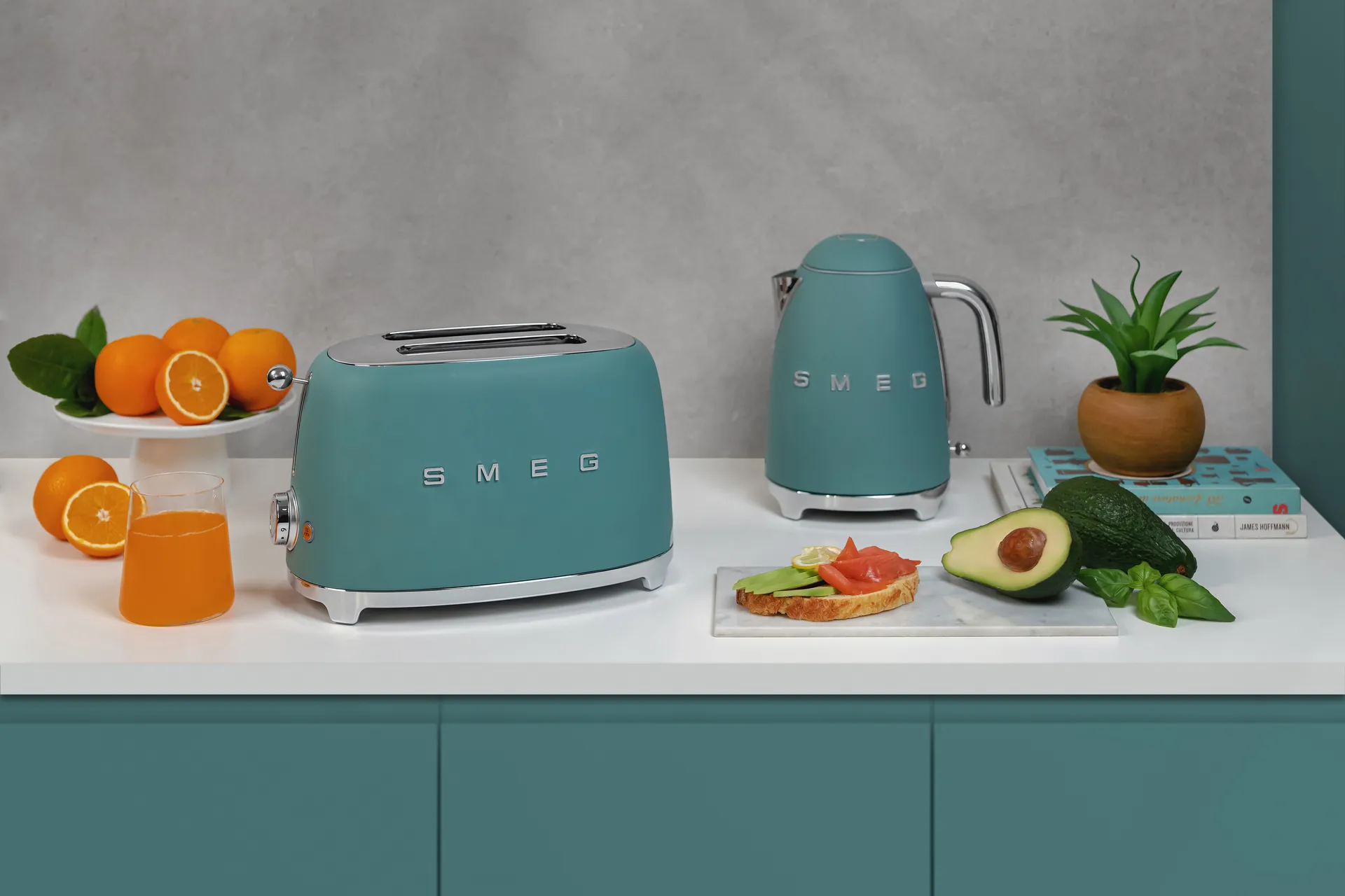 Smeg 50's Style brødrister 2 skiver, Emerald green Smeg