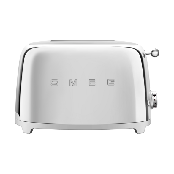 Smeg 50's Style brødrister 2 skiver Krom | Skandinavisk Design | Sølv