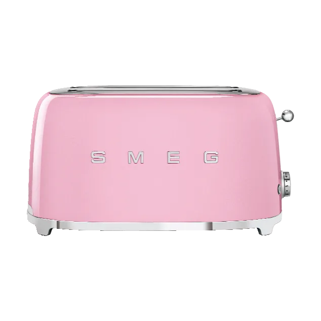 Smeg 50's Style brødrister 4x2 skiver, Rosa Smeg