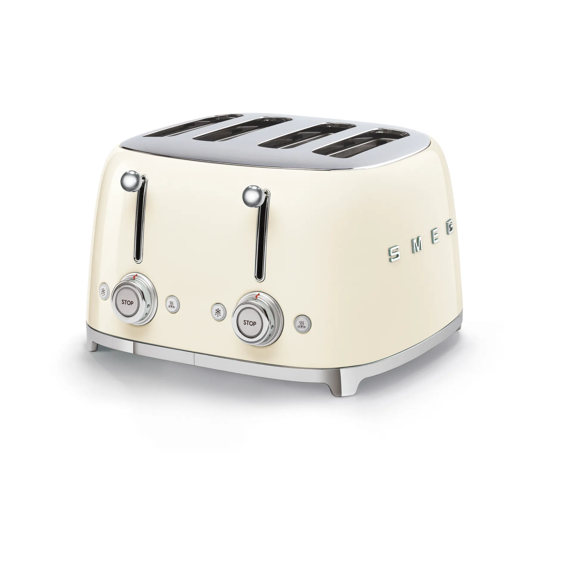 Smeg 50's Style brødrister 4x4 skiver, Créme hvit Smeg