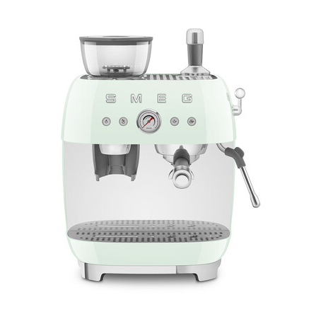 SMEG 50's Style espressomaskin med kaffekvern Pastellgrønn