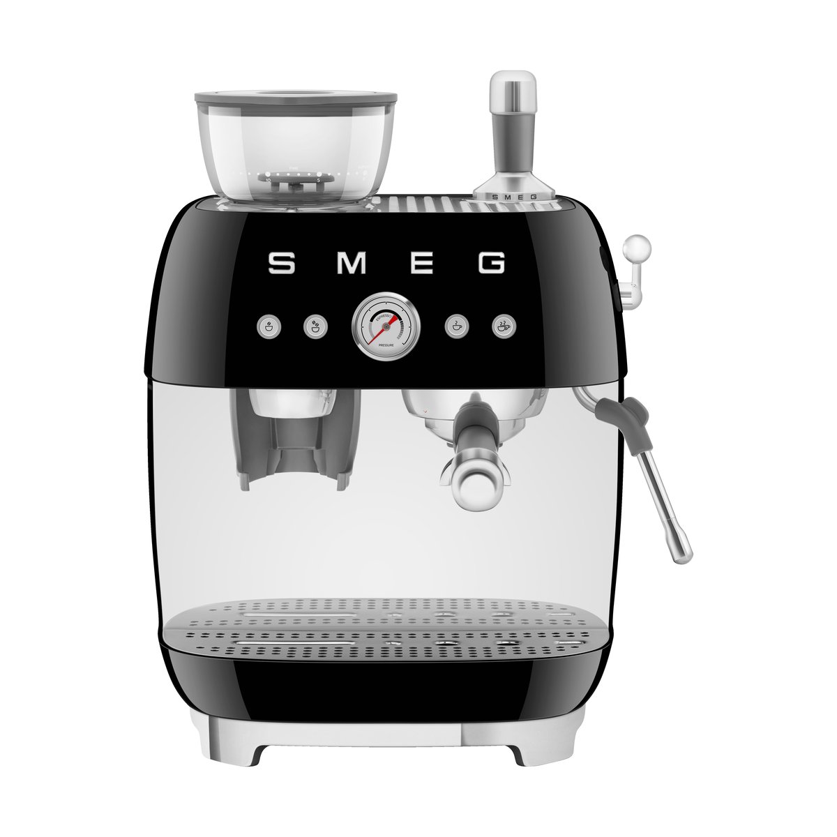 SMEG 50's Style espressomaskin med kaffekvern Svart