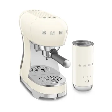Smeg 50's Style espressomaskin med melkeskummer - Krem - Smeg