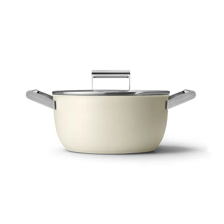 Smeg 50's style gryte keramisk Ø24 cm - Cream - Smeg