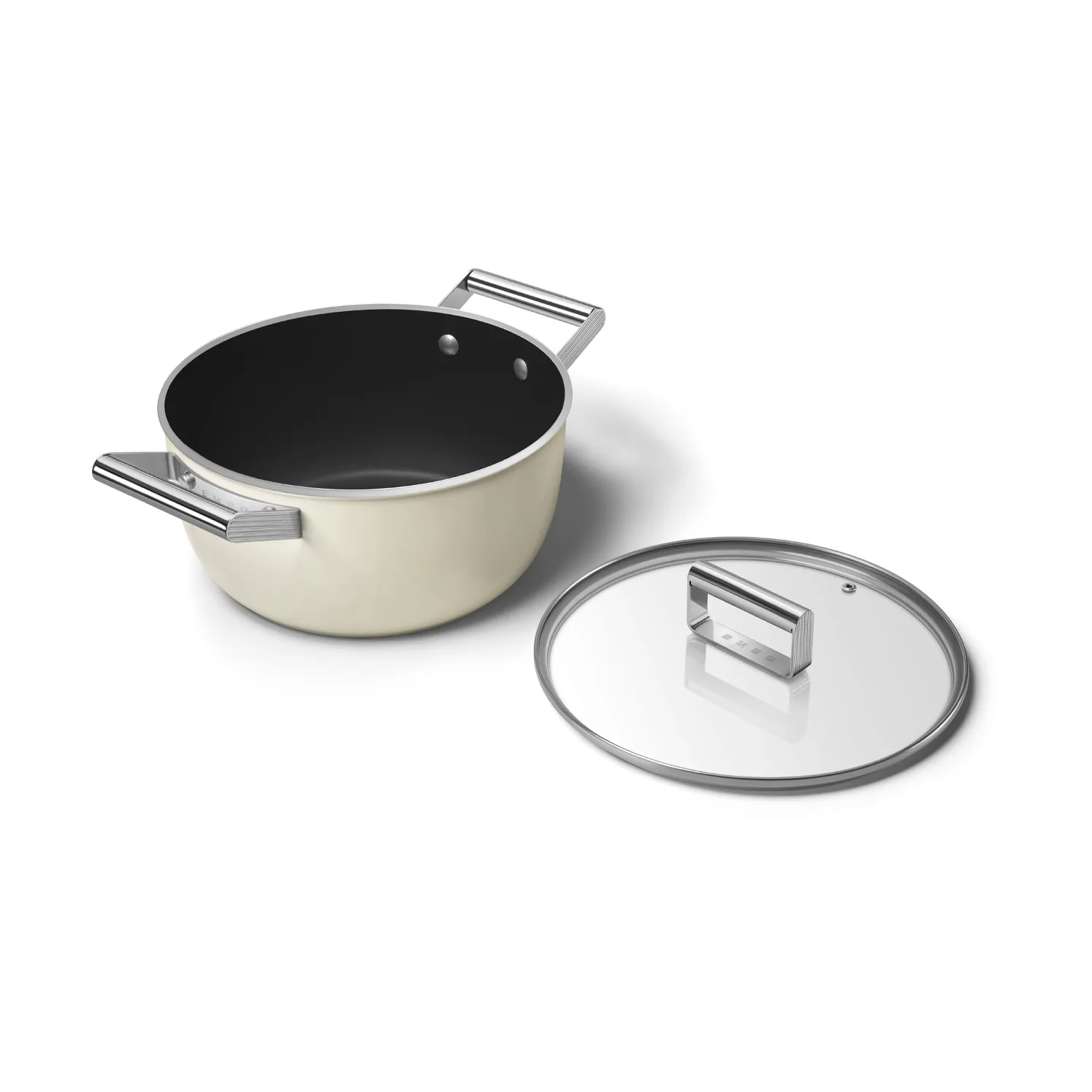 Smeg 50's style gryte keramisk Ø24 cm, Cream Smeg