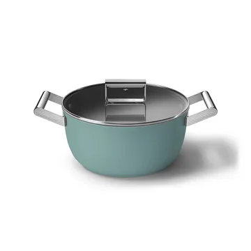 Smeg 50's style gryte keramisk Ø24 cm - Emerald green - Smeg