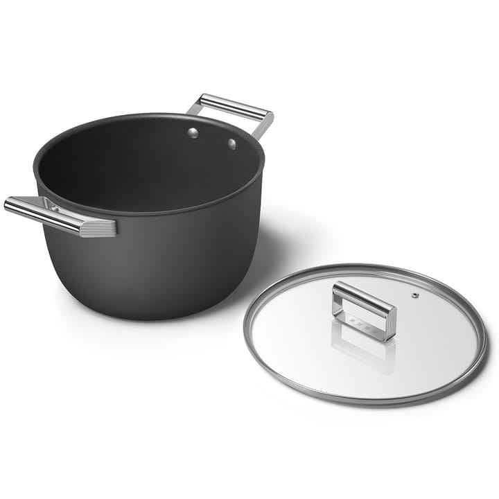 SMEG 50's Style gryte med lokk Ø 26 cm , Sort Smeg