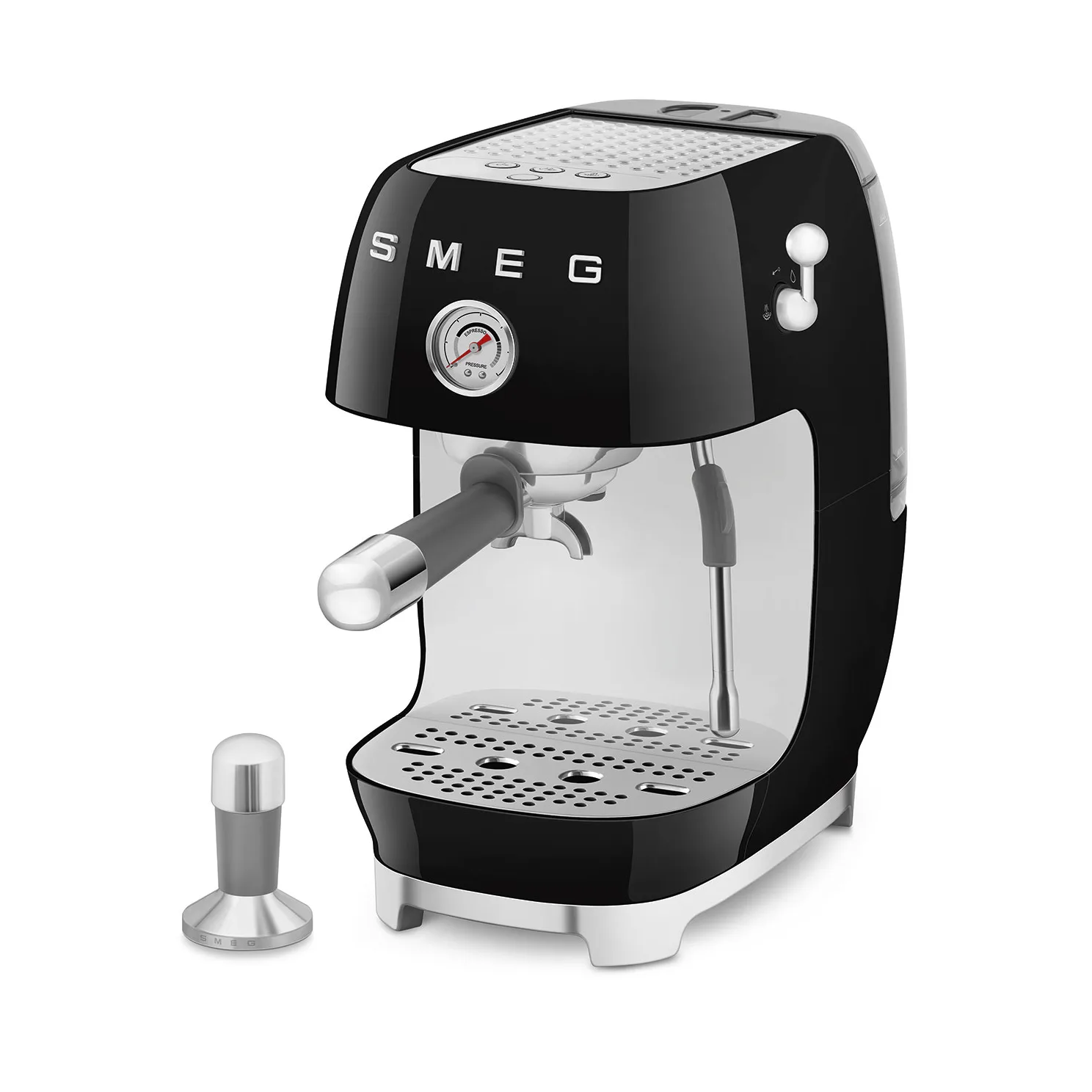 Smeg 50's style halvautomatisk espressomaskin ECF03, Black Smeg