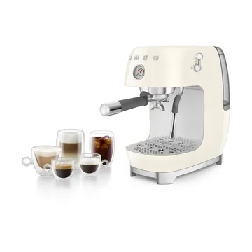 Smeg 50's style halvautomatisk espressomaskin ECF03 - Cream - Smeg