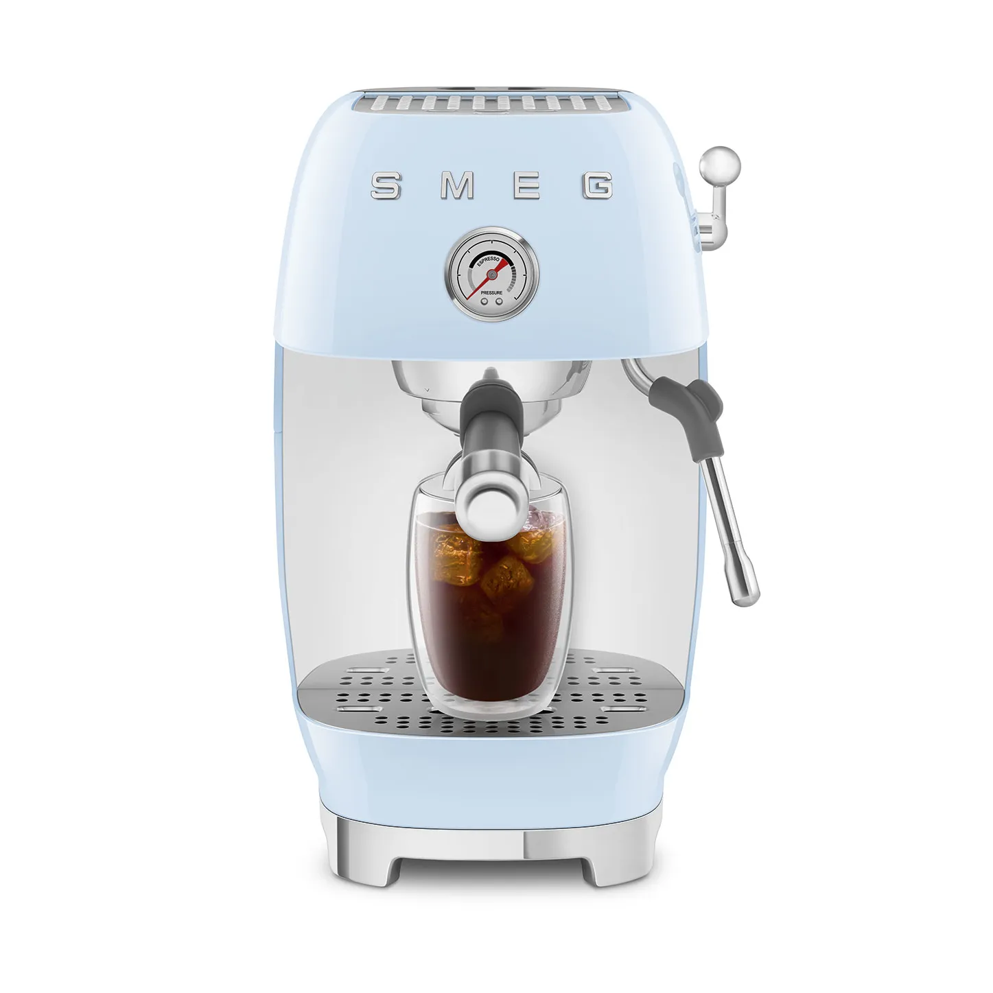 Smeg 50's style halvautomatisk espressomaskin ECF03, Pastel blue Smeg