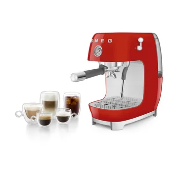 Smeg 50's style halvautomatisk espressomaskin ECF03 - Red - Smeg