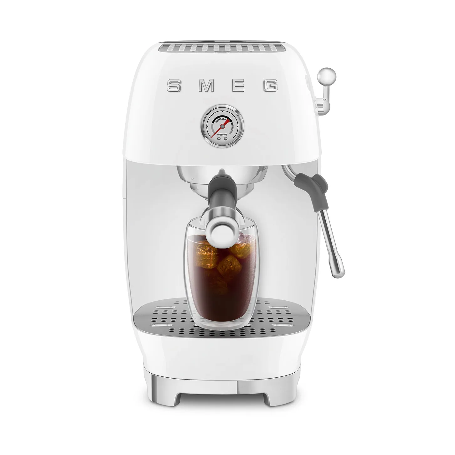 Smeg 50's style halvautomatisk espressomaskin ECF03, White Smeg