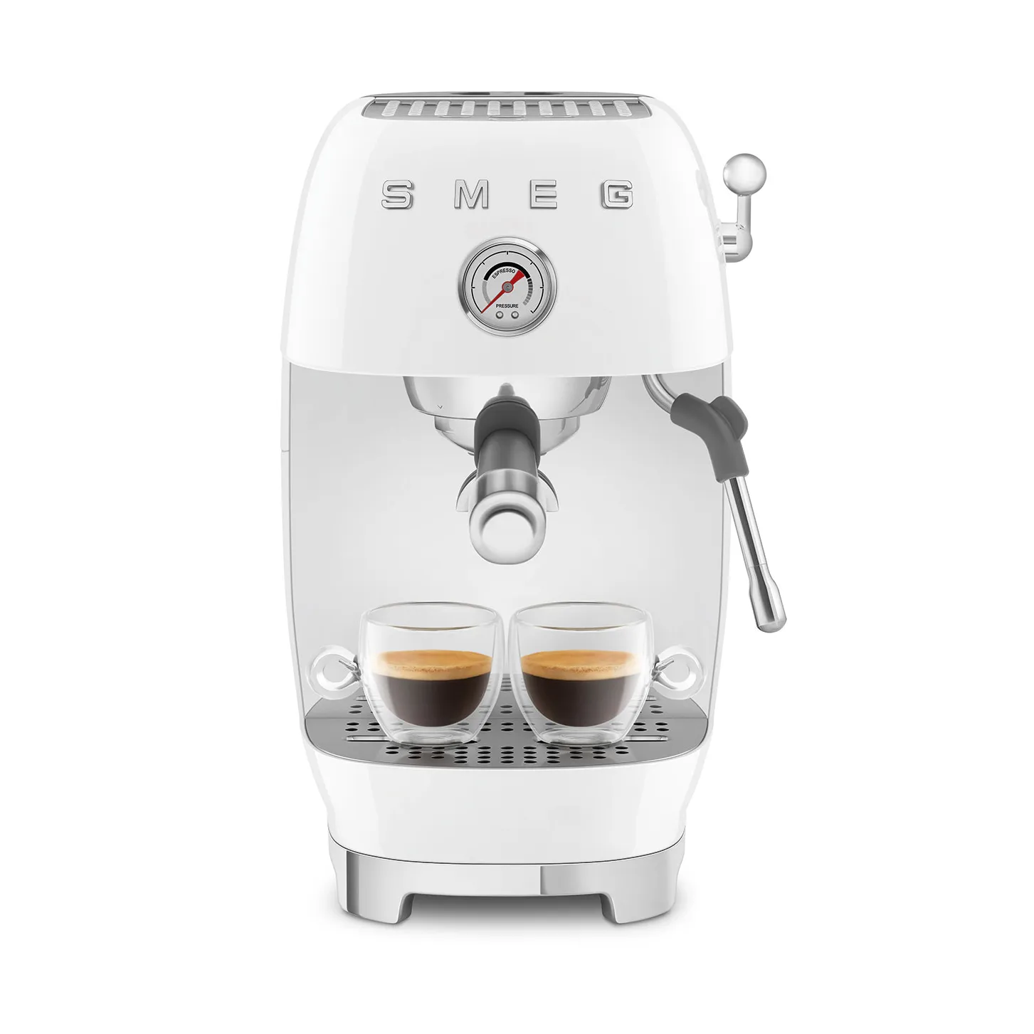Smeg 50's style halvautomatisk espressomaskin ECF03, White Smeg