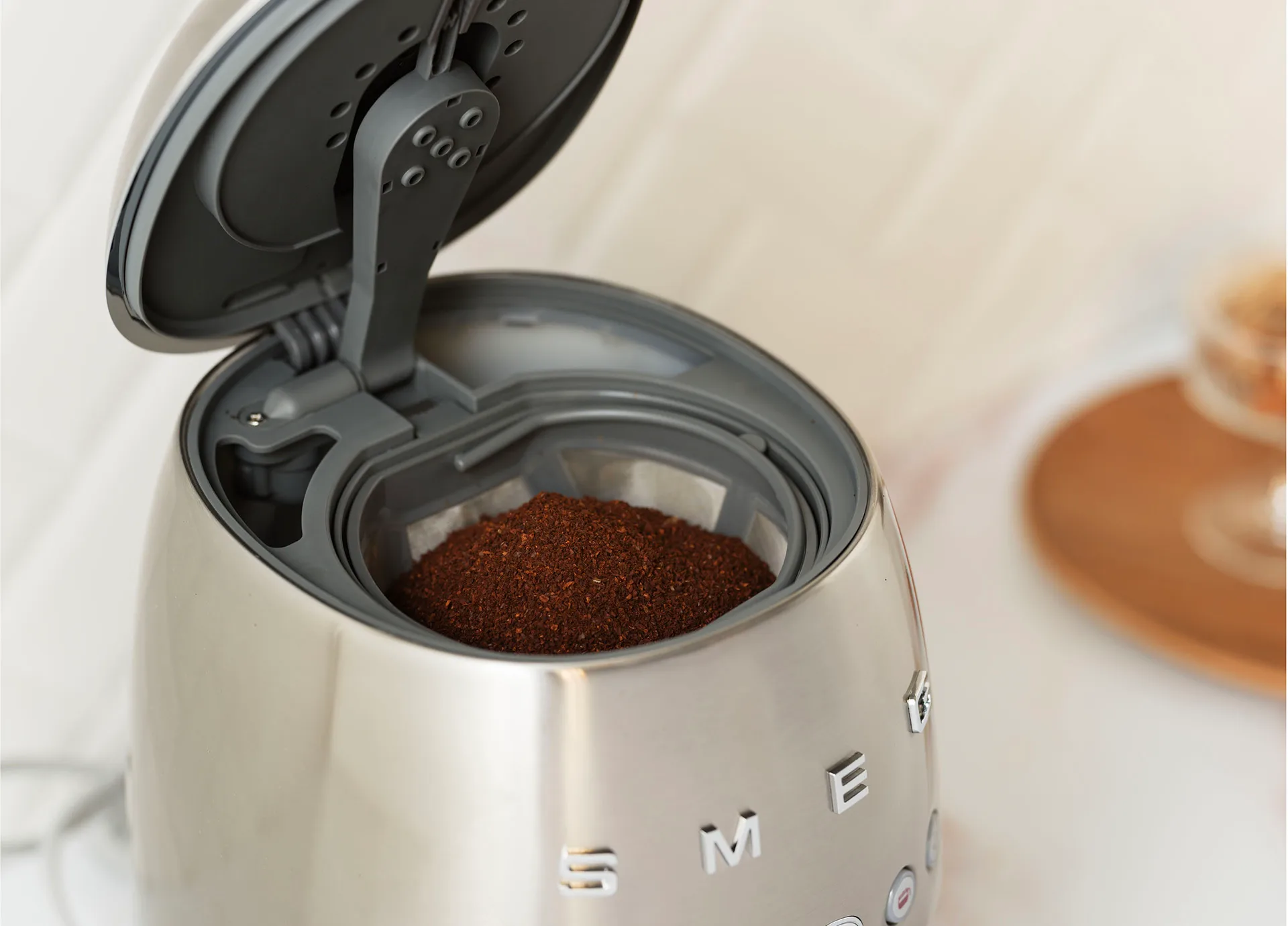 Smeg 50's Style kaffetrakter, Krom Smeg