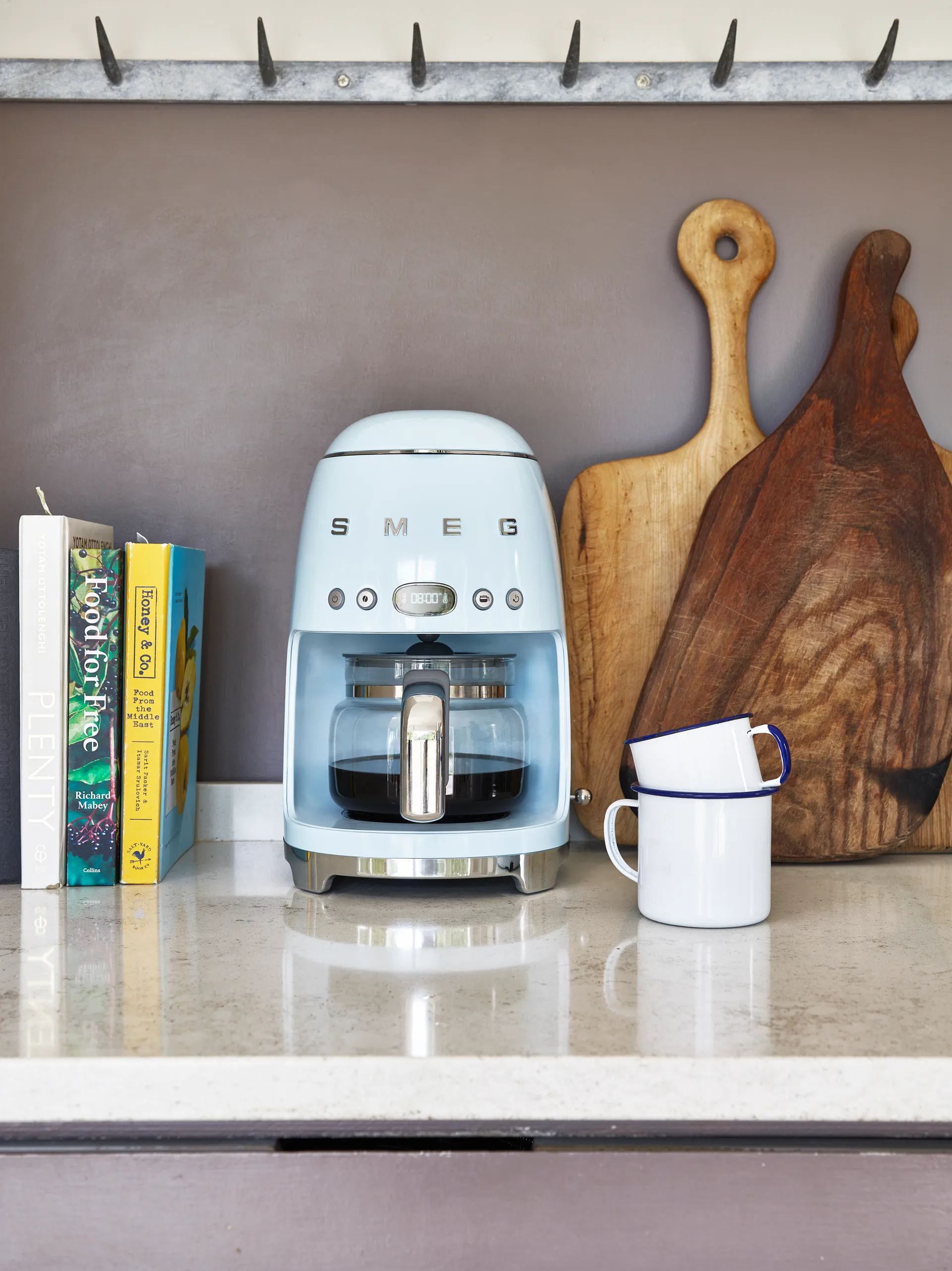 Smeg 50's Style kaffetrakter, Pastellblå Smeg