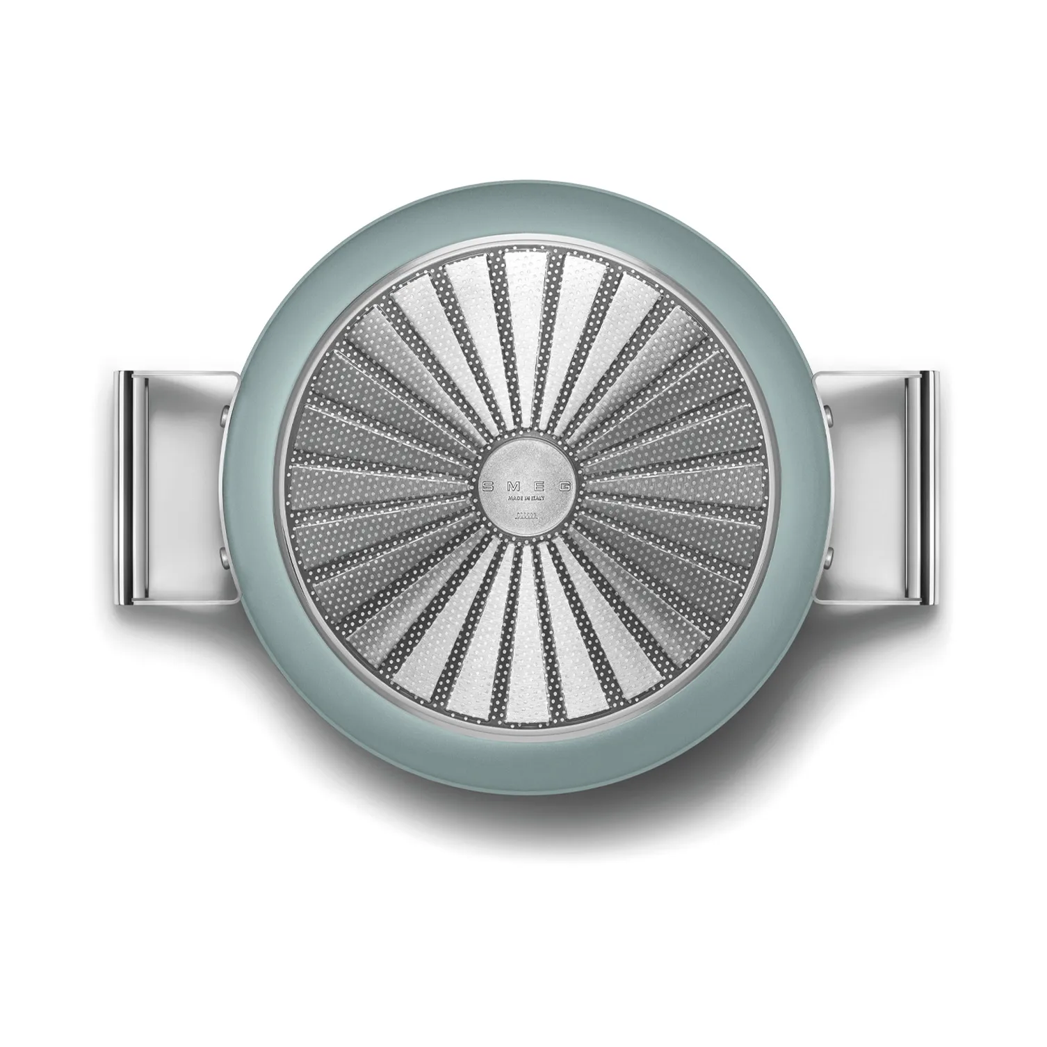 Smeg 50's style keramisk traktørpanne med lokk Ø28 cm, Emerald green Smeg