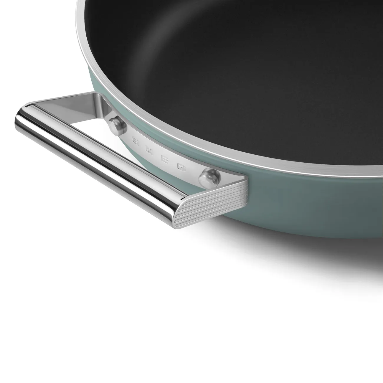 Smeg 50's style keramisk traktørpanne med lokk Ø28 cm, Emerald green Smeg