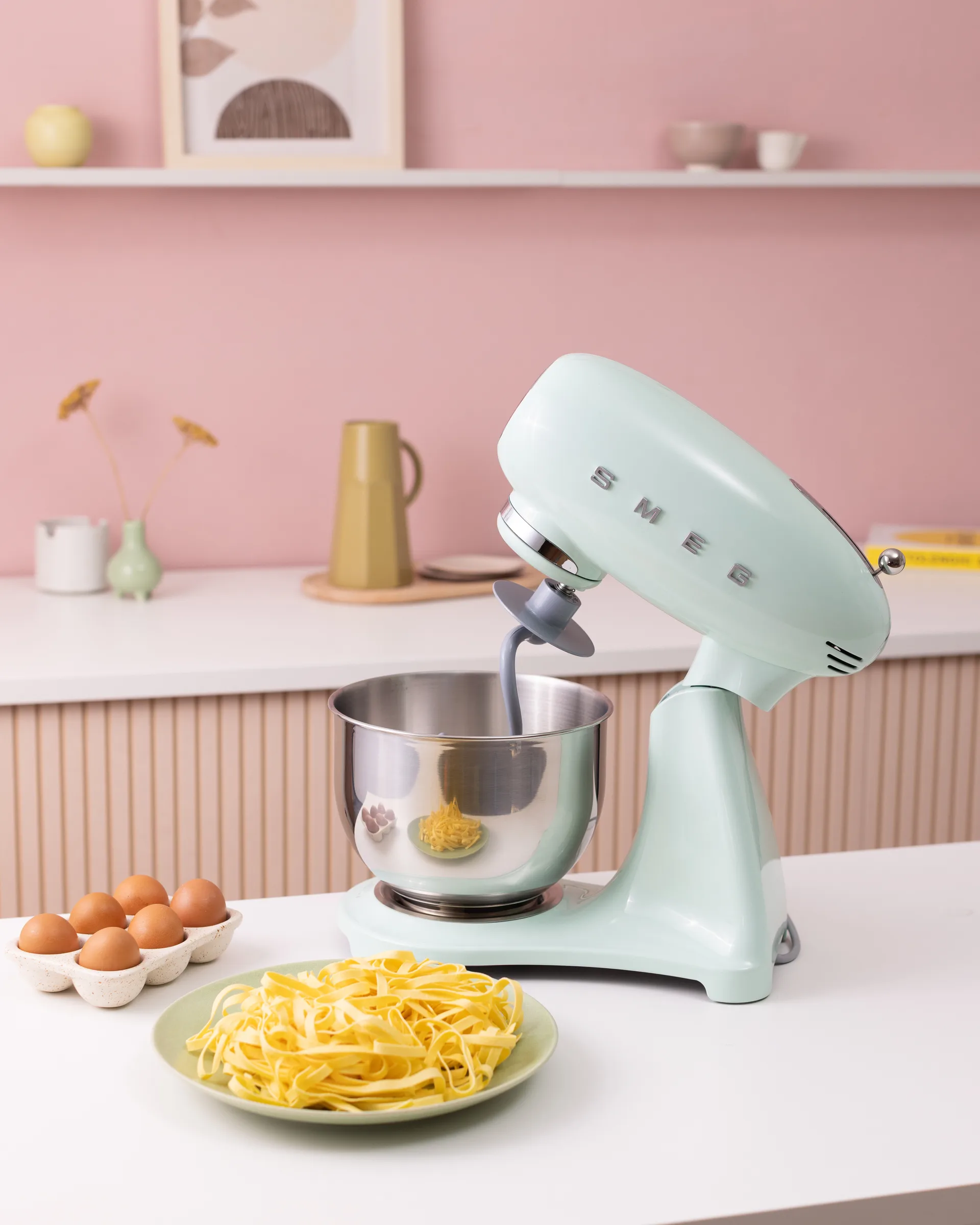 Smeg 50's style kjøkkenmaskin, Pastellgrønn, 1000 W, 4,8 l Smeg