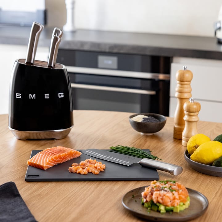 Smeg 50's Style knivsett 7 deler, Black Smeg