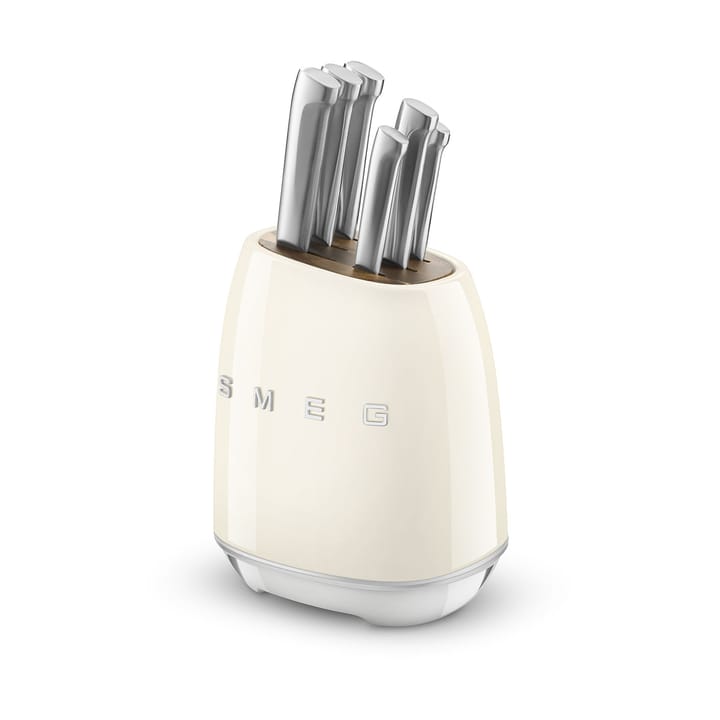 Smeg 50's Style knivsett 7 deler, Creme Smeg