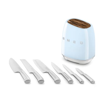 Smeg 50's Style knivsett 7 deler - Pastell blue - Smeg