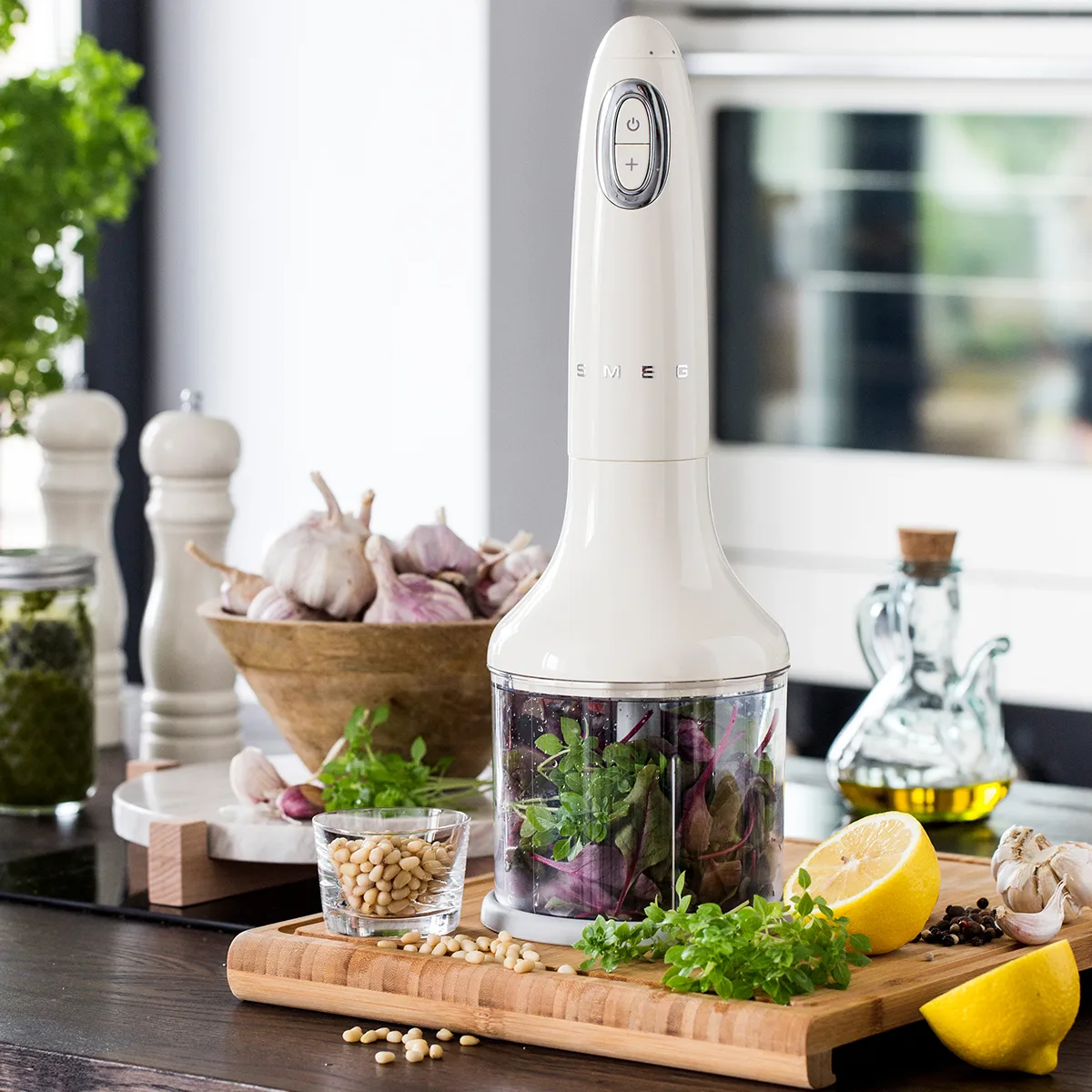 Smeg 50's Style stavmikser sett 4 deler, Creme Smeg