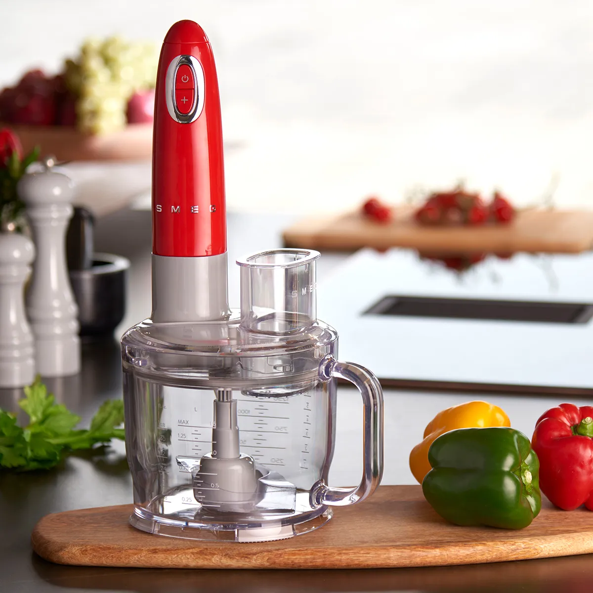 Smeg 50's Style stavmikser sett 4 deler, Red Smeg