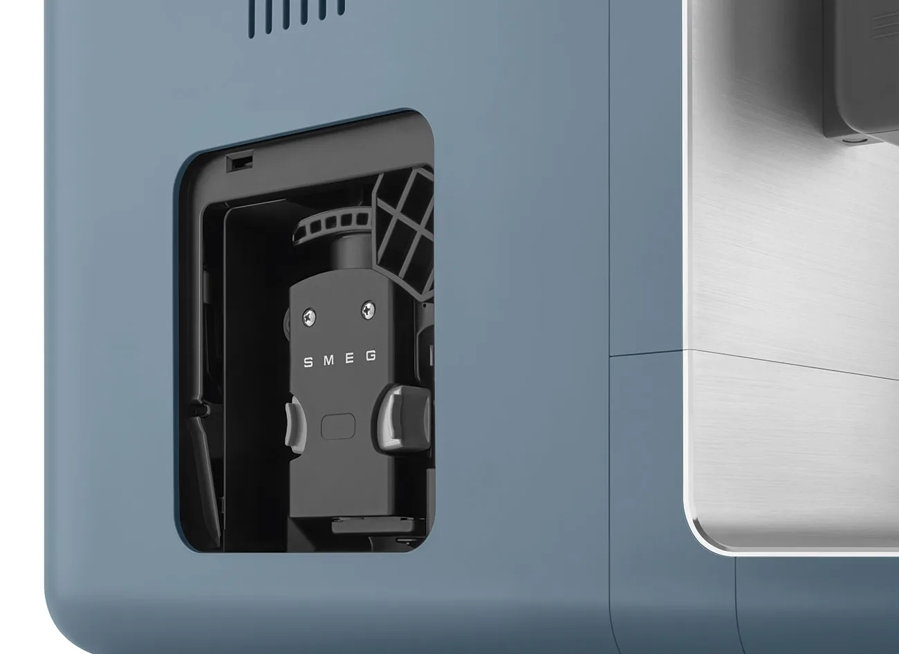 Smeg helautomatisk kaffemaskin med beholder, Storm Blue Smeg