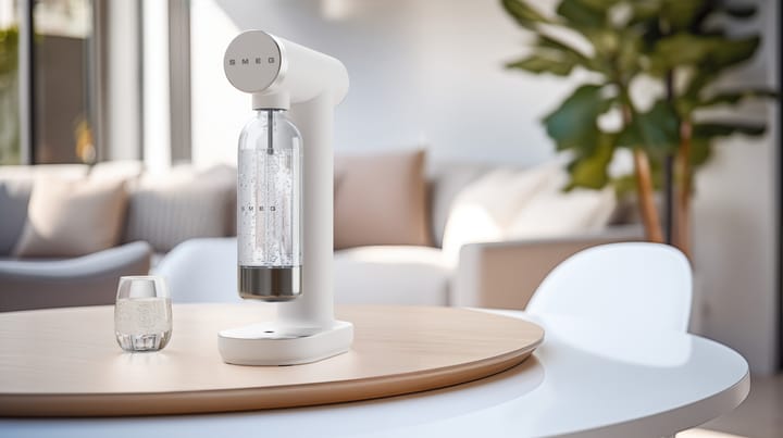 Smeg Sodamaker kullsyremaskin, Matt hvit Smeg