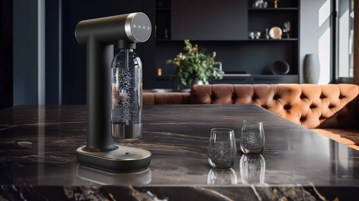 Smeg Sodamaker kullsyremaskin, Matt svart Smeg