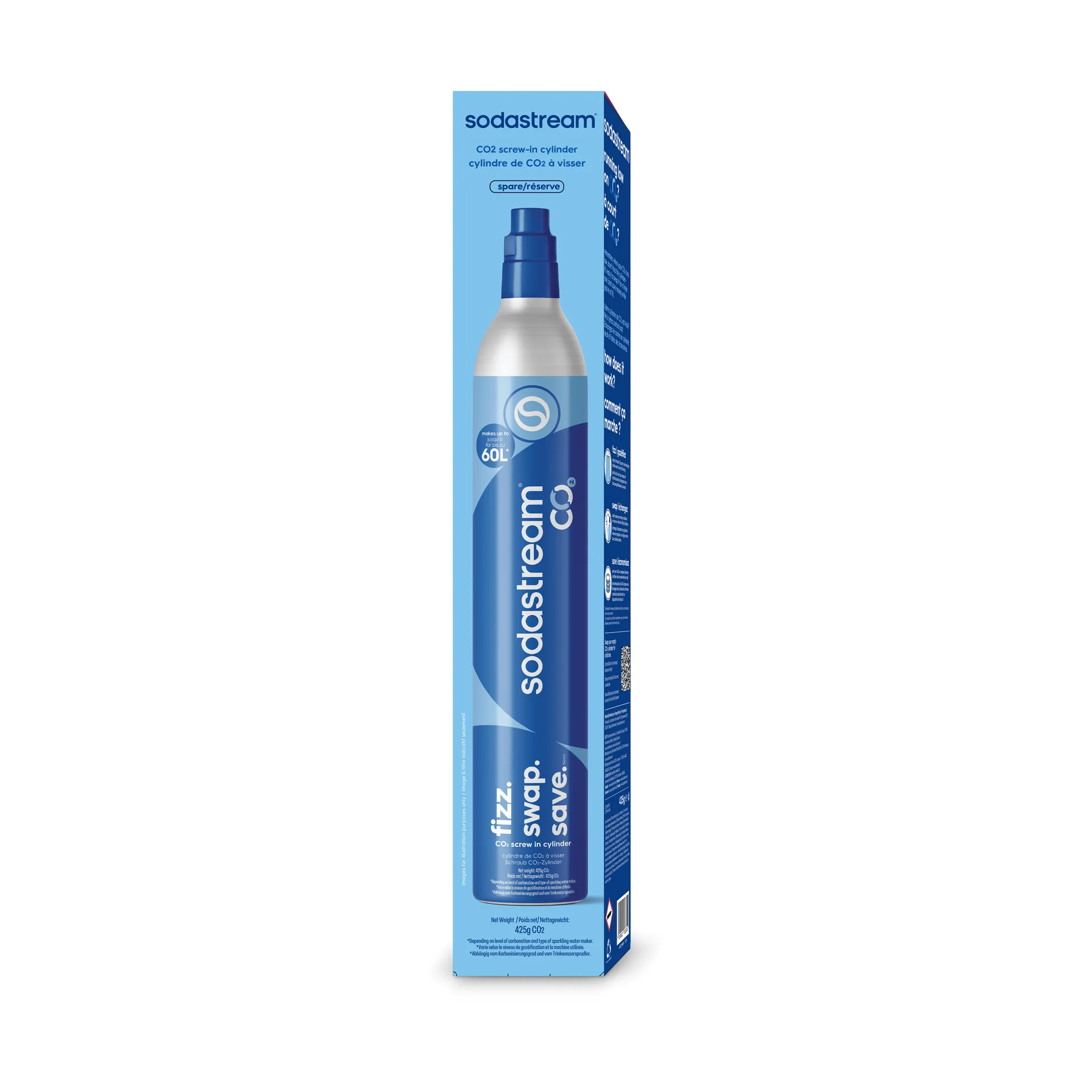 Sodastream ekstra patron, Blå, 60 l Sodastream