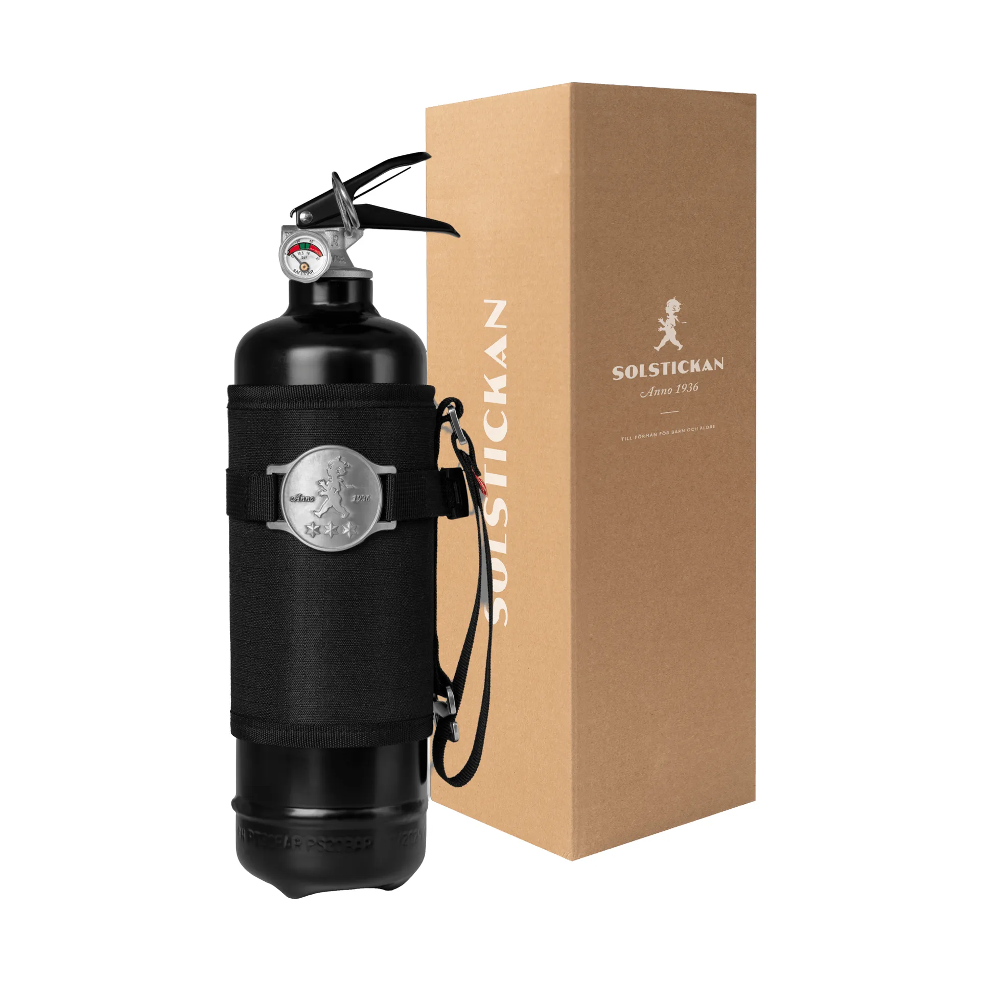 Solstickan brannslukker 1 kg, Outdoor edition, Svart Solstickan Design