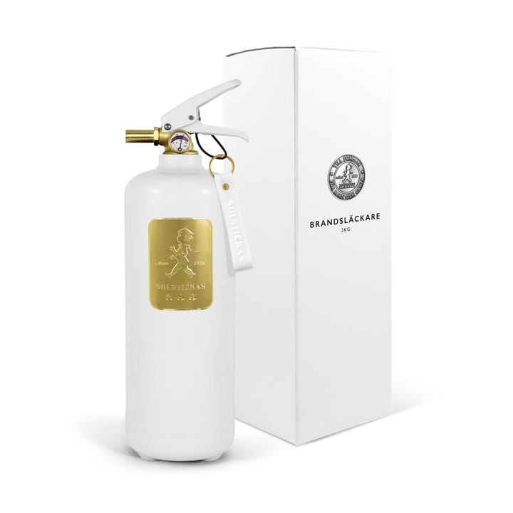 Solstickan brannslukker 2 kg, Hvit-gull Solstickan Design