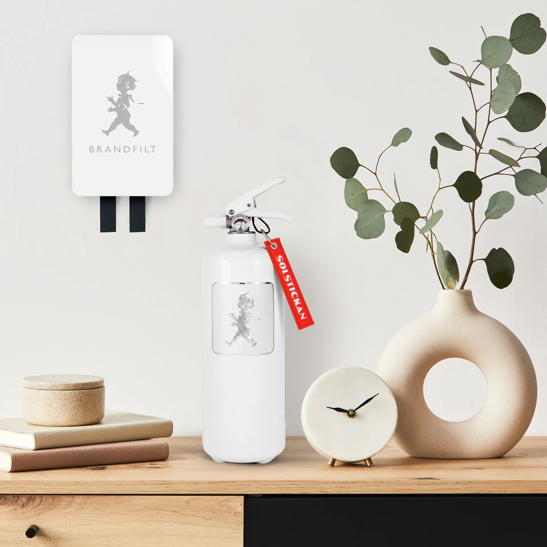 Solstickan brannteppe 16 x 2,7 x 25 cm, Hvit høyblank Solstickan Design