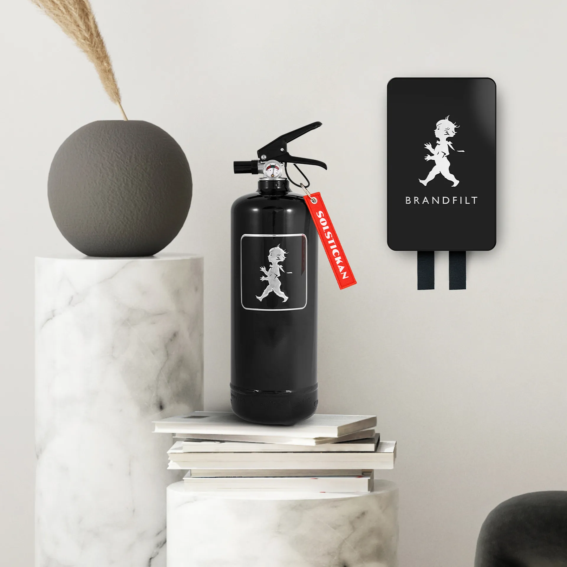 Solstickan brannteppe 16 x 2,7 x 25 cm, Matt sort Solstickan Design