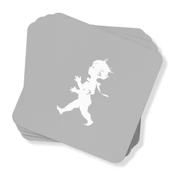 Solstickan glassunderlag 10 x 10 cm 4 pakning - Grå - Solstickan Design