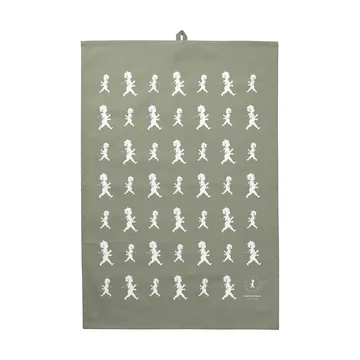 Solstickan kjøkkenhåndkle 50 x 70 cm - Grønn-hvit - Solstickan Design
