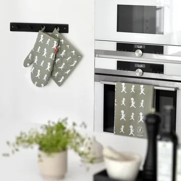 Solstickan kjøkkenhåndkle 50 x 70 cm - Grønn-hvit - Solstickan Design