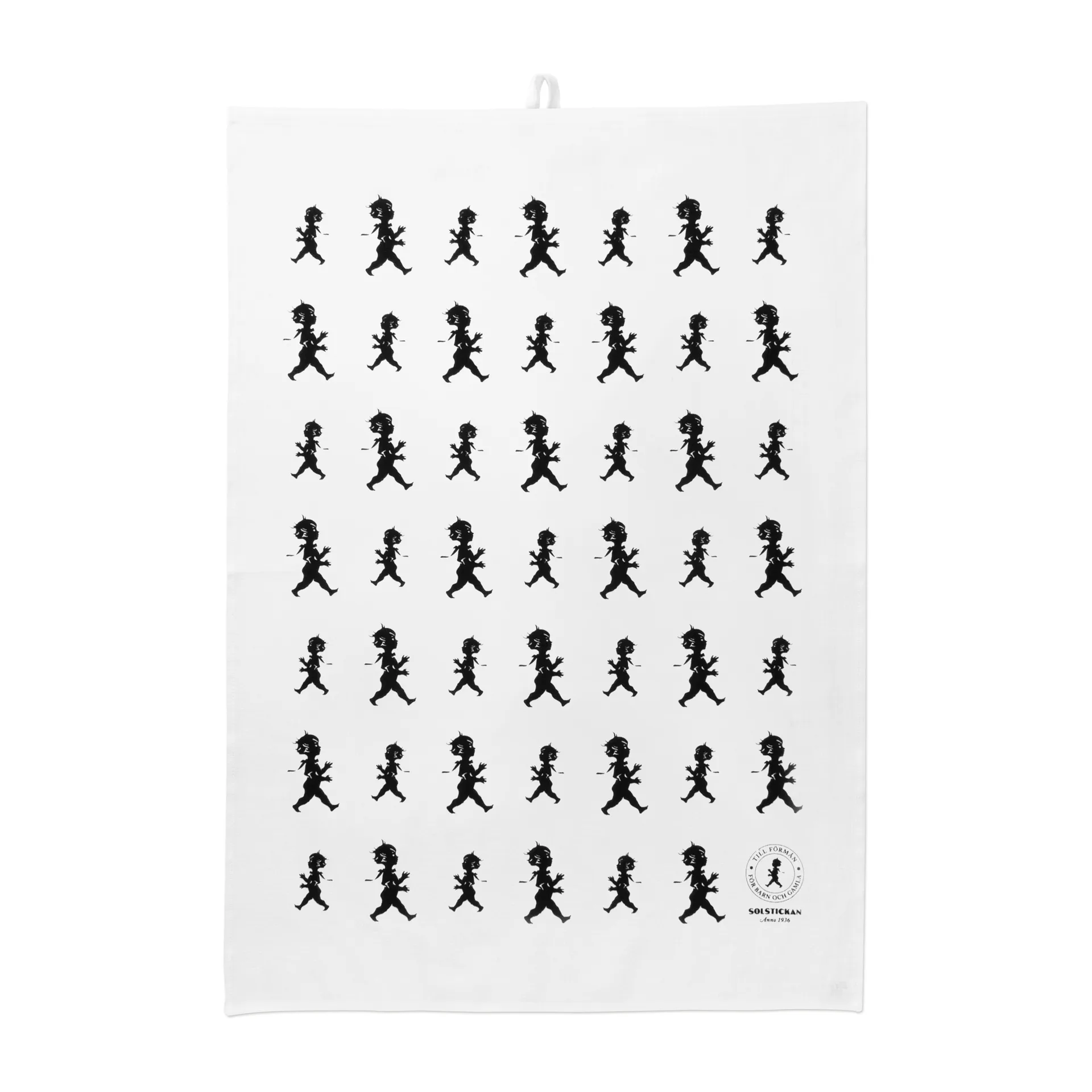 Solstickan kjøkkenhåndkle 50 x 70 cm, Hvit-svart Solstickan Design