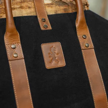 Solstickan vedkurv canvas - Svart - Solstickan Design